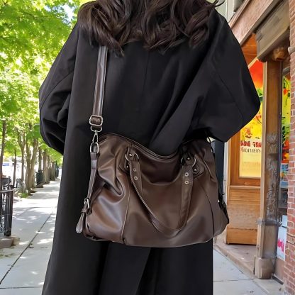 Women's simple soft leather crossbody bag - Image 4